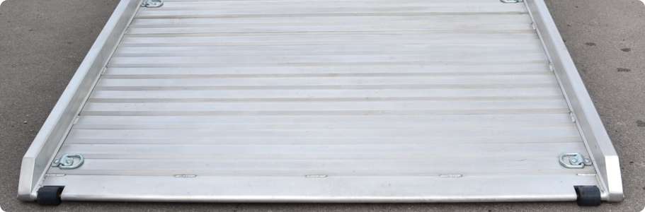End of the aluminium slide bed