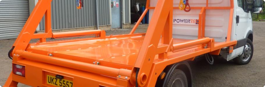 Skip Loader 3.5T to 5T chassis: 1500Kg to 3000Kg lift capacity